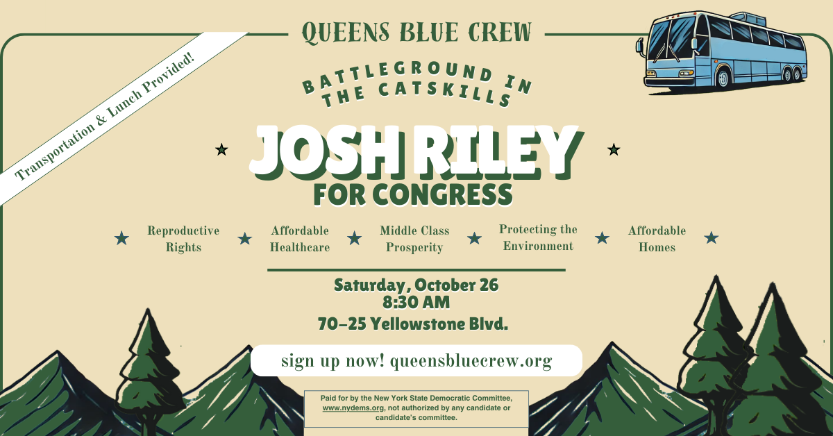 Battleground in the Catskills 🌐🚌🌲⛰️  Queens Canvasses for Josh Rile...